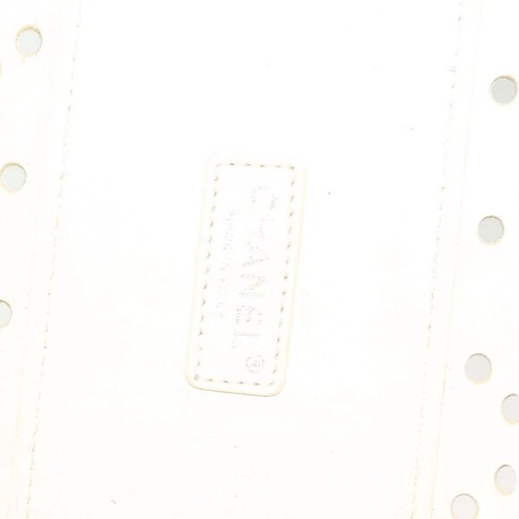 CHANEL Chain Shoulder Bag Enamel Ivory Gold CC Auth 136726 - Picture 12 of 16